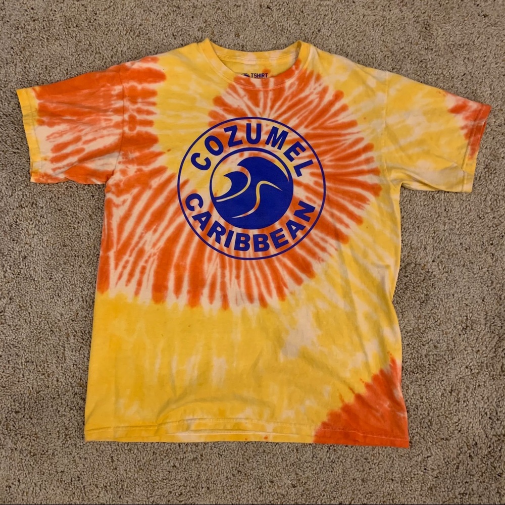 Orange and Yellow Tie Dye Cozumel Tee